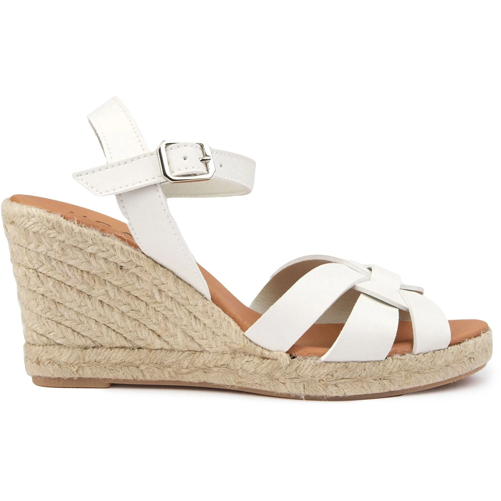 Escarpins compensés en simili-cuir vegan pour femmes Rhubarb | Blanc