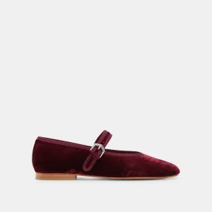 ROSLYN BALLET FLATS VIN VELOURS