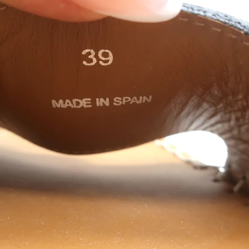 Sandales plateforme espadrilles See by Chloe Glyn en cuir noir taille 39