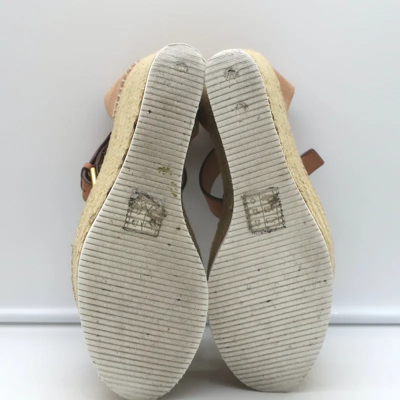 See by Chloé Glyn Escarpins à Plateforme Espadrille à Wedge en Suède Beige Taille 37