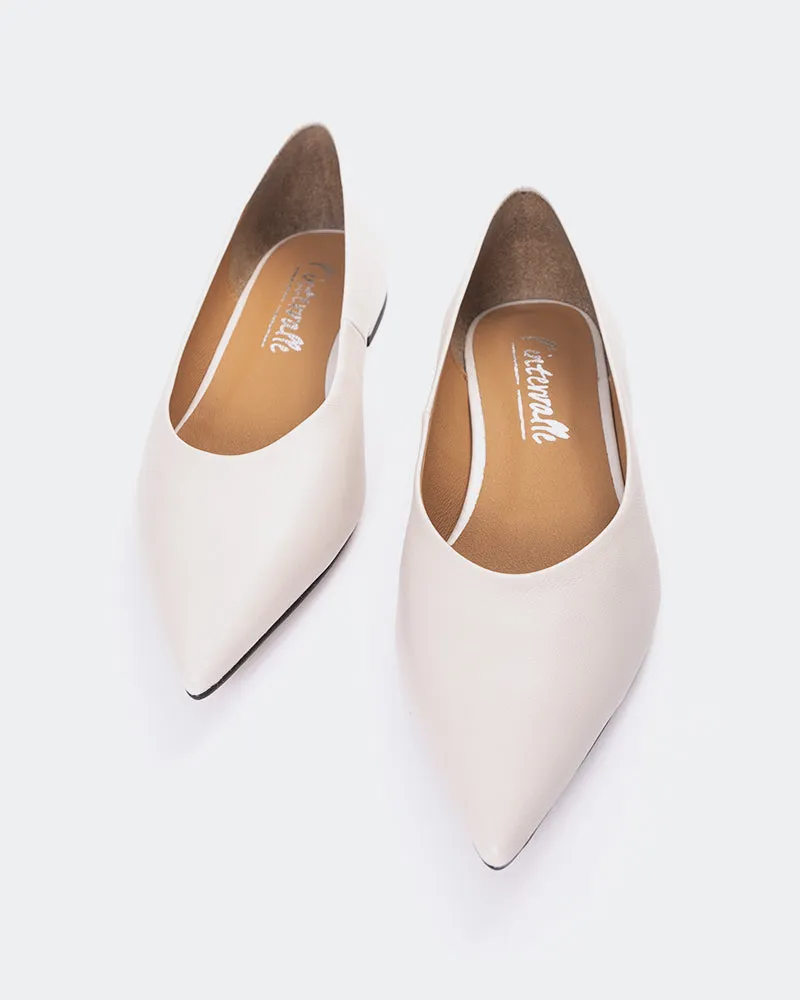 Shynnis Cuir Blanc Cassé