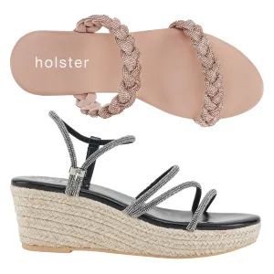 Ensemble Tiara Espadrille & Viva Espadrille - Beige/Noir