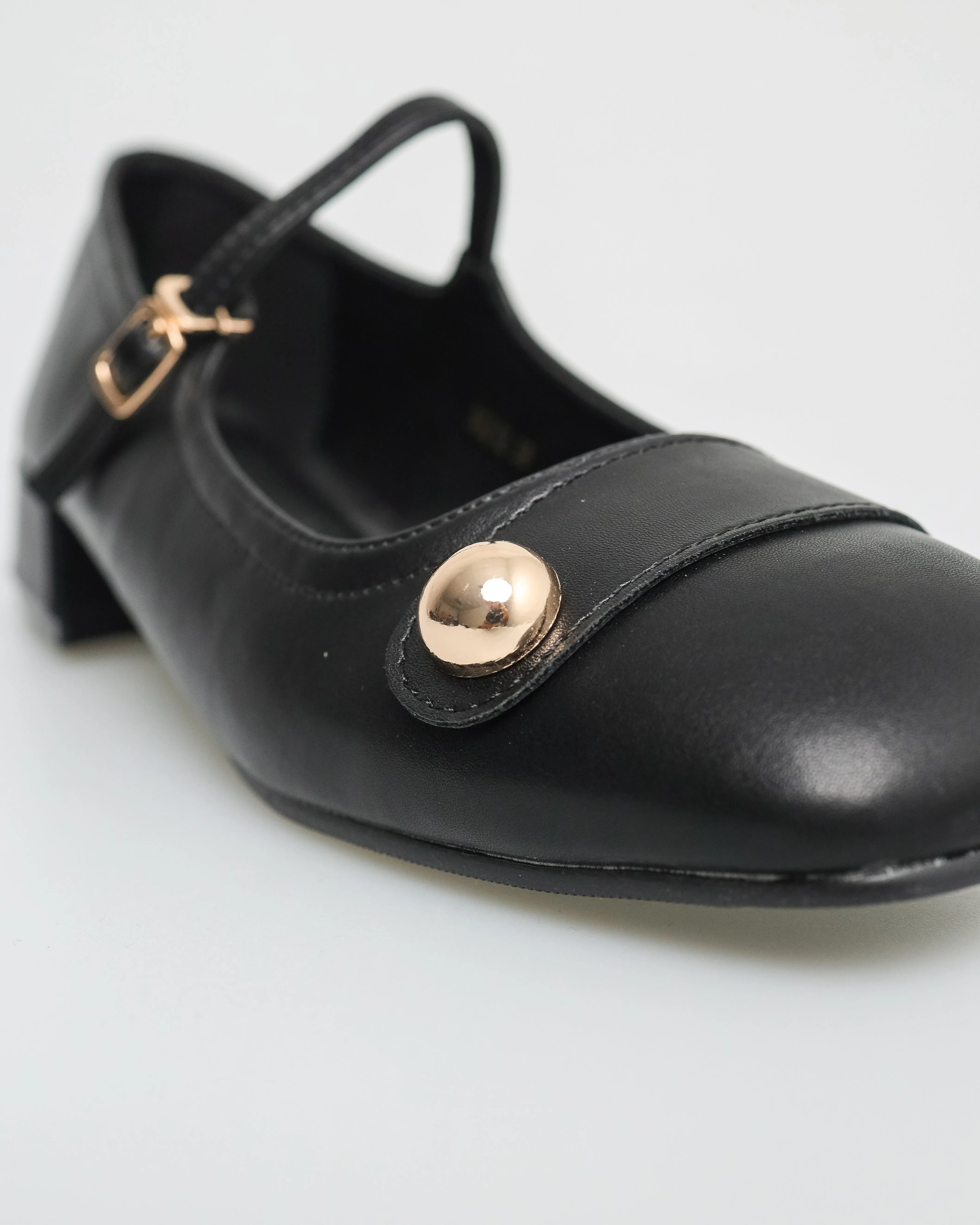 Tomaz NN212 Escarpins à boutons Mary Janes à talons bas pour femmes