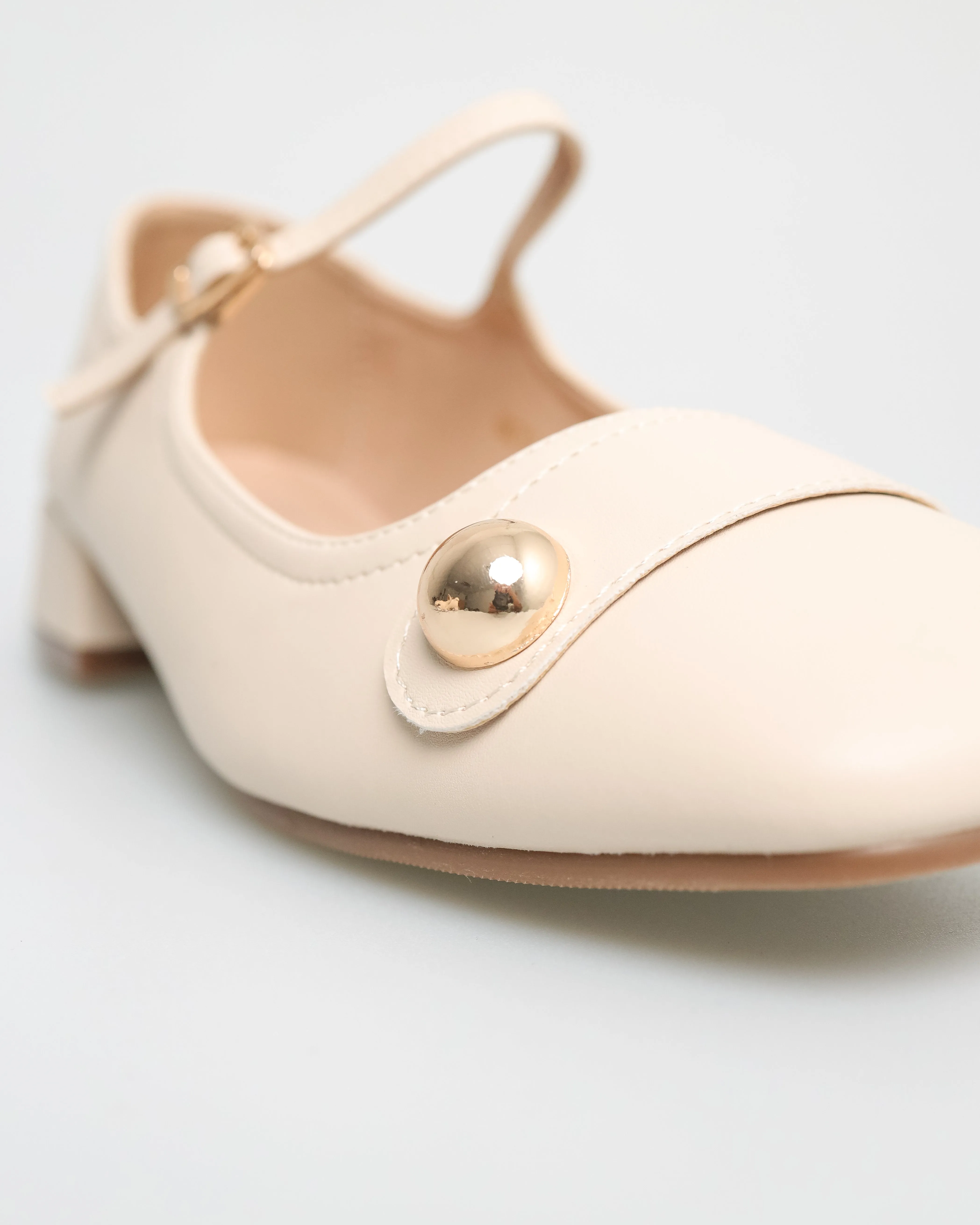 Tomaz NN212 Escarpins à boutons Mary Janes à talons bas pour femmes