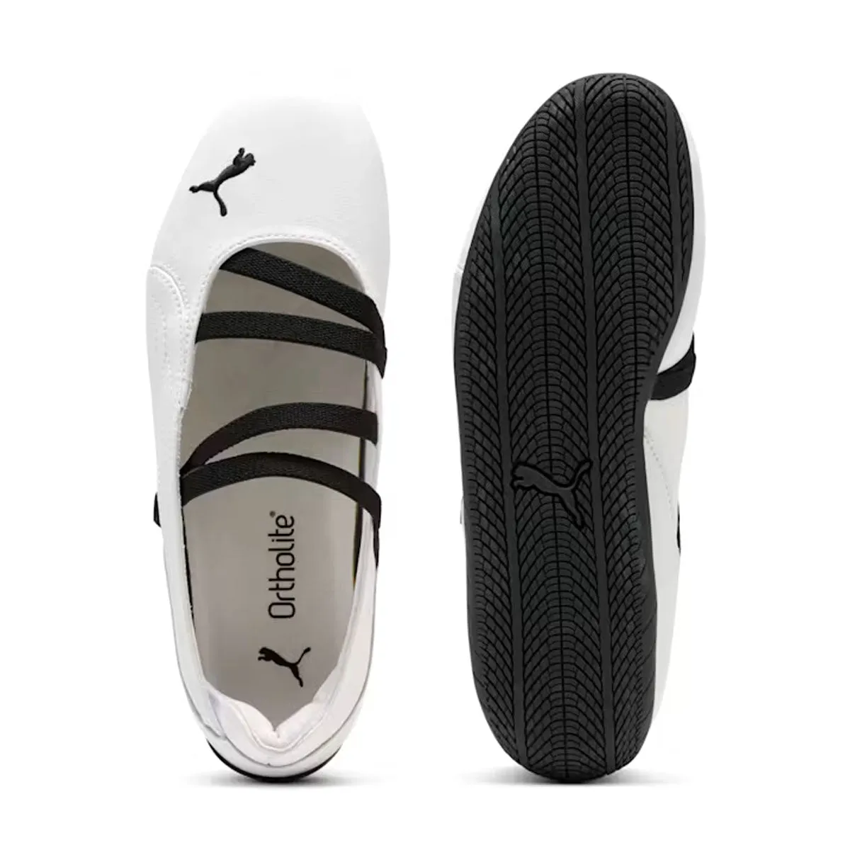 Wmns Speedcat Ballerine en Cuir 'Blanc Noir'