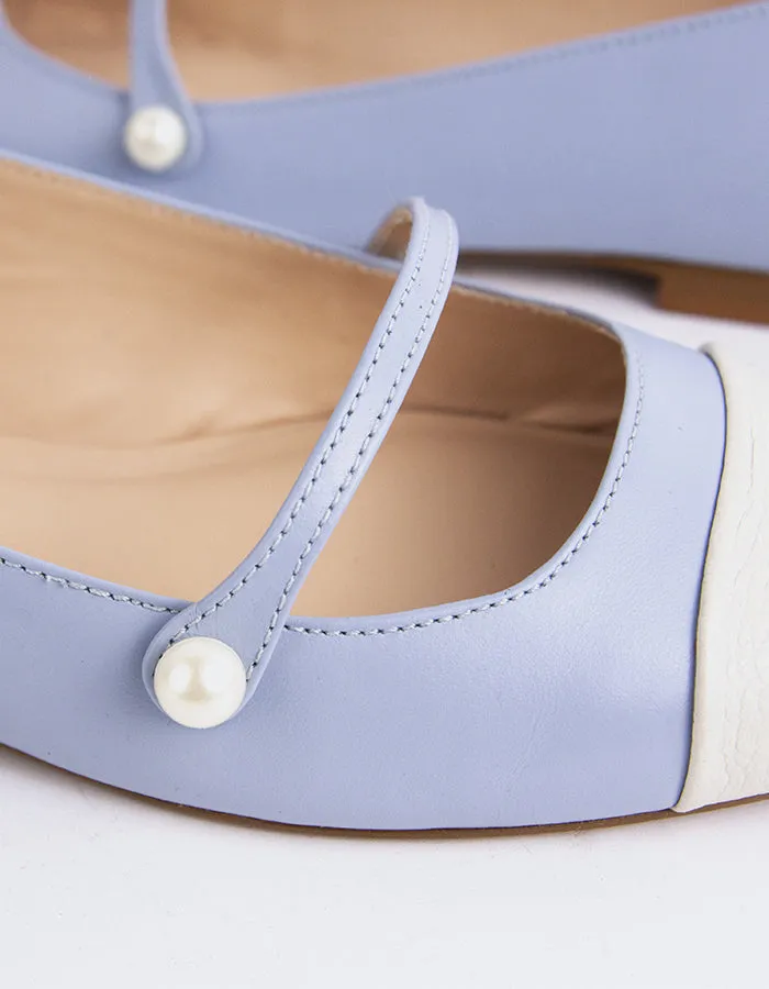 Achillée Blanche Bleu Cuir