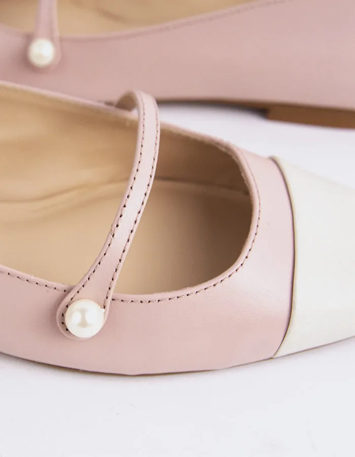 Achillée Blanche Cuir Rose
