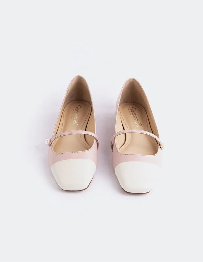 Achillée Blanche Cuir Rose