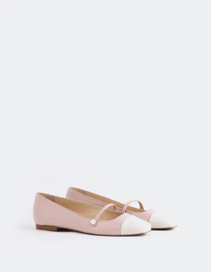 Achillée Blanche Cuir Rose